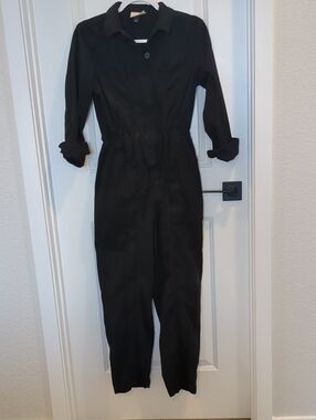 Universal Thread Black Long-Sleeve Utility Jumpsuit